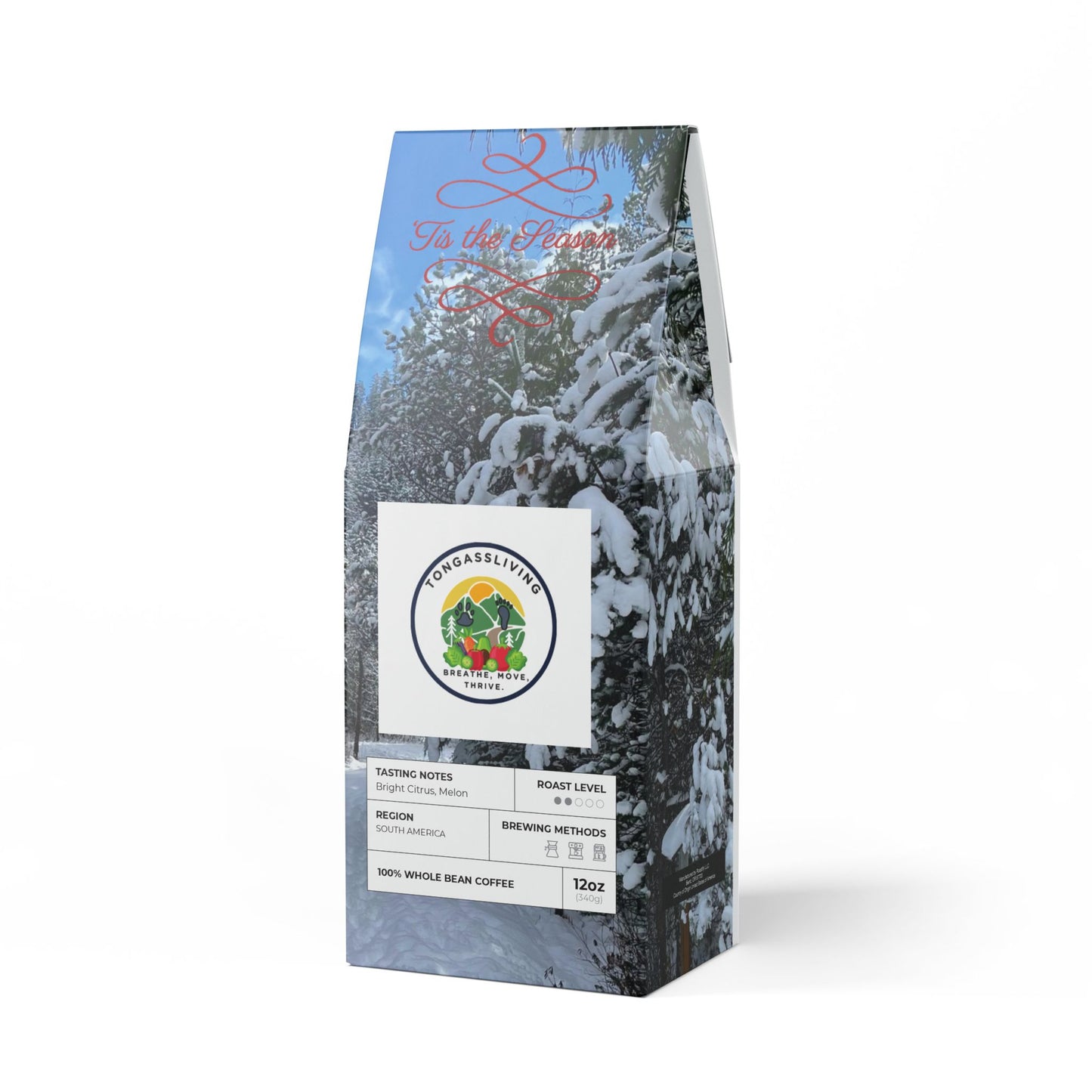 Tongass Living Holiday edition Colombia Single Origin Coffee (Light-Medium Roast)